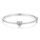 Hollow Heart Bracelet – Moissanite Radiance