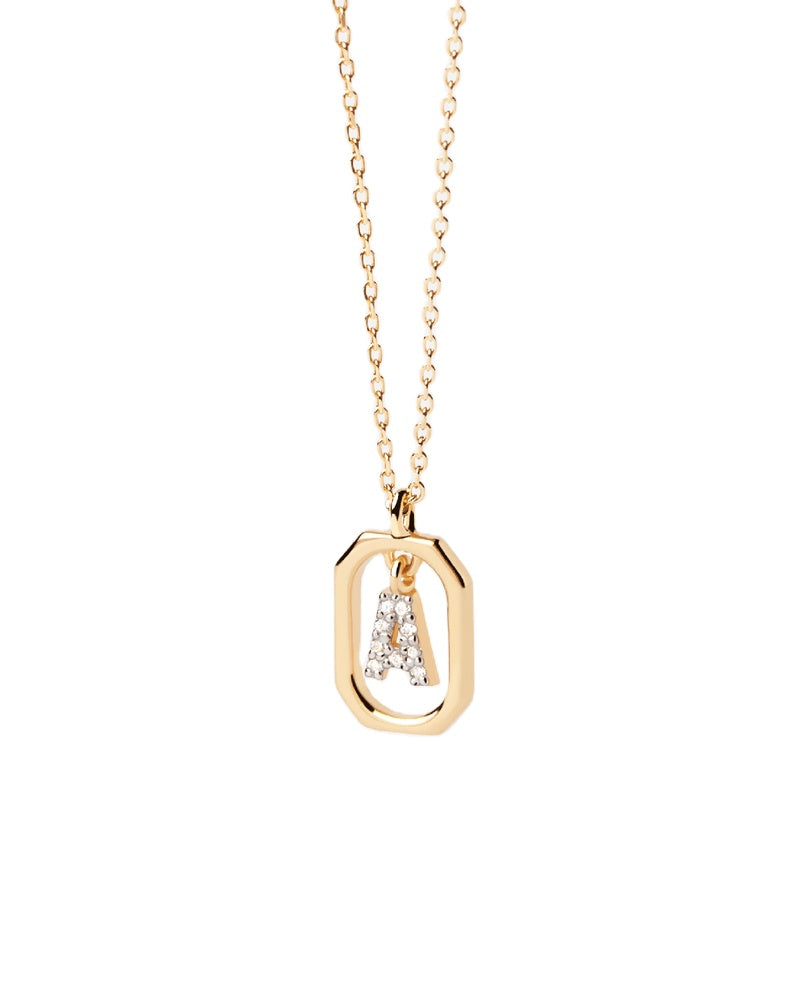 Gold-Finish A–Z Letter Pendant Necklace