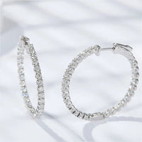 Moissanite Hoop Earrings