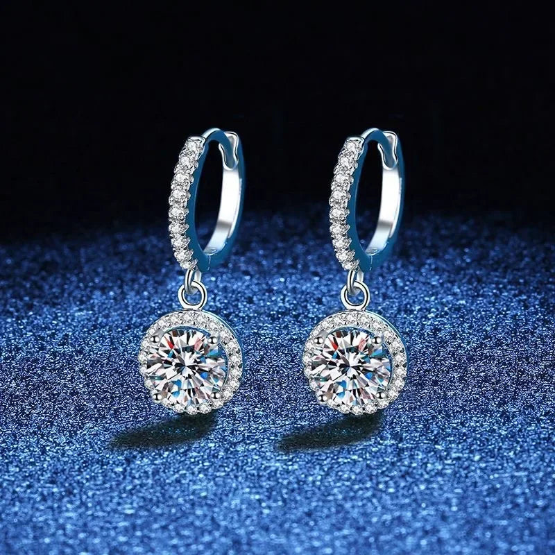 Delicate Halo Drop Earrings