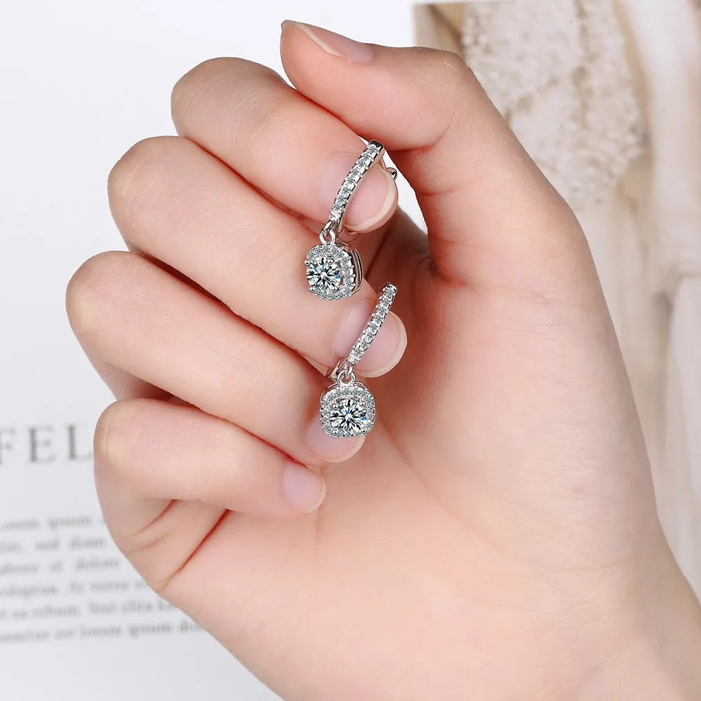 Suspended Halo Earrings – Weightless Sparkle