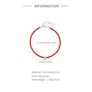 Red Cord Bracelet – Moissanite Sparkle