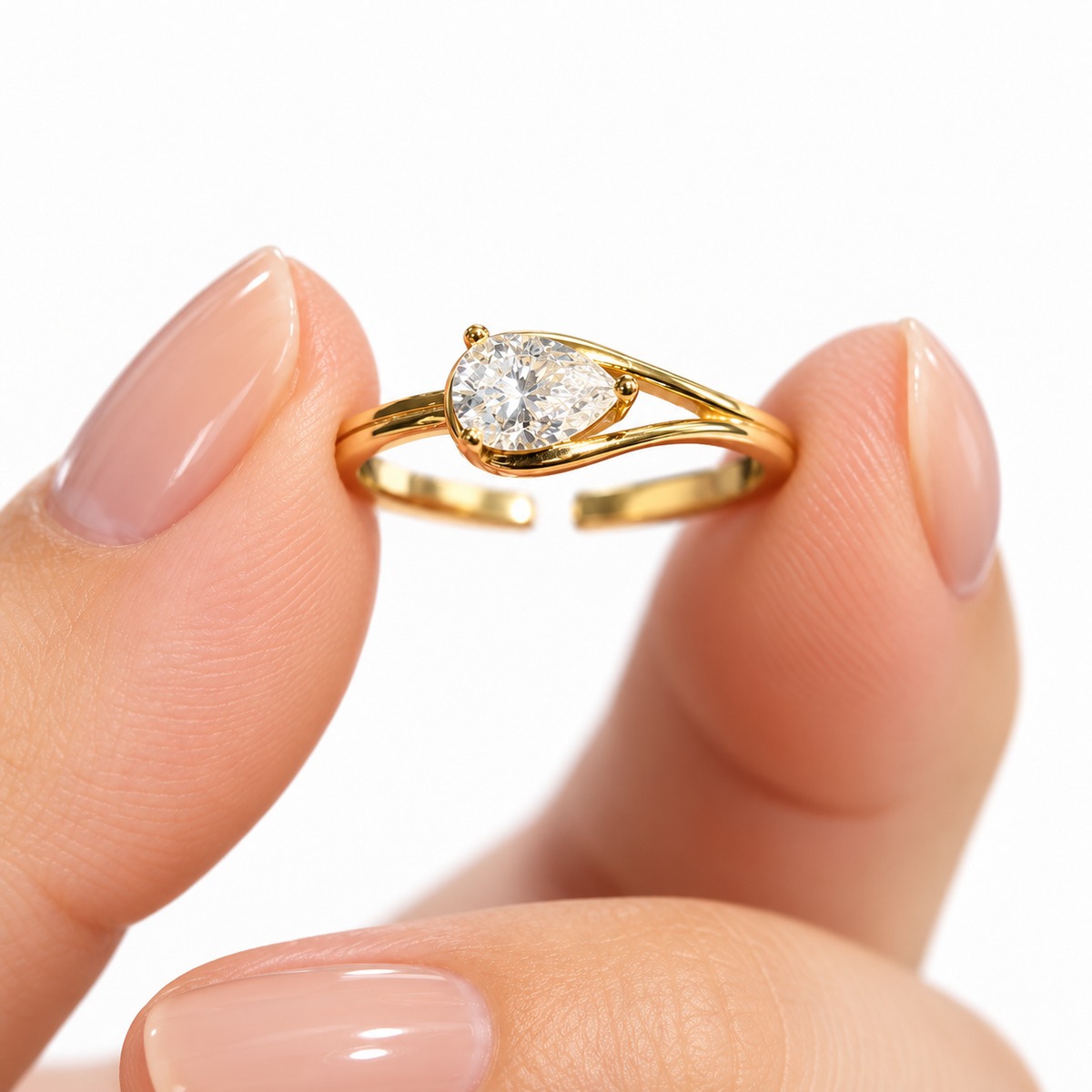 Halo Drop Ring — Light in Perfect Balance