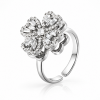 Rotating Corolla Ring — Four Sparkles in Perfect Harmony