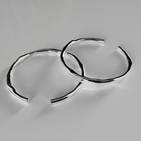 Bracelet épais en argent sterling 925 irrégulier réglable