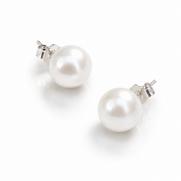 Moon Pearl Earrings — Natural Elegance