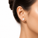 Moon Pearl Earrings — Natural Elegance