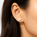 Moon Pearl Earrings — Natural Elegance