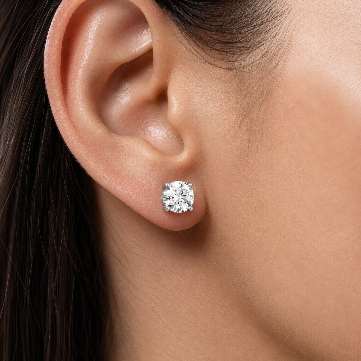 Pure Radiance Stud Earrings — The Beauty of Simplicity