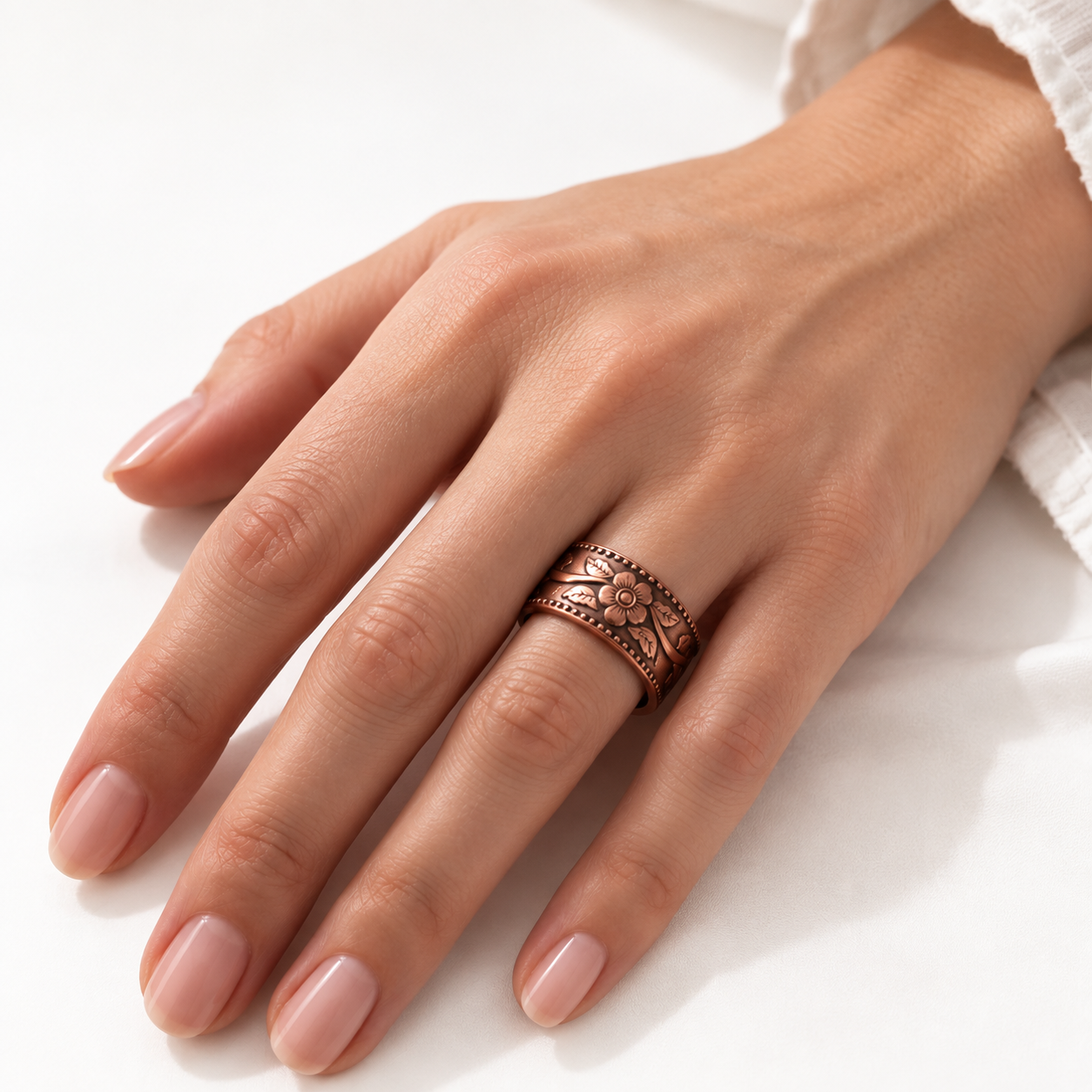 Herbarium Ring — Nature, Etched Through Time