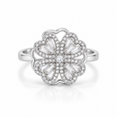 Rotating Corolla Ring — Four Sparkles in Perfect Harmony