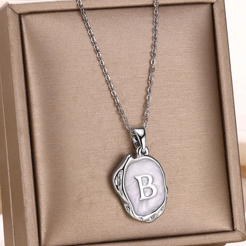 Deep Ocean Initial Necklace