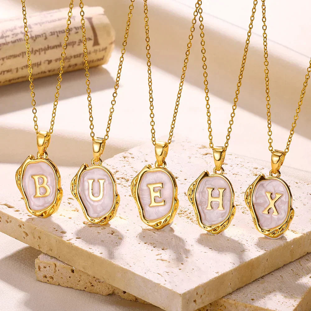 Deep Ocean Initial Necklace