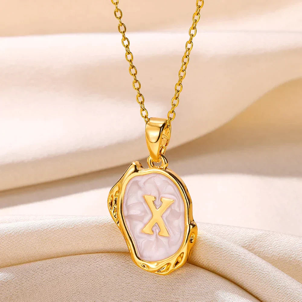 Deep Ocean Initial Necklace