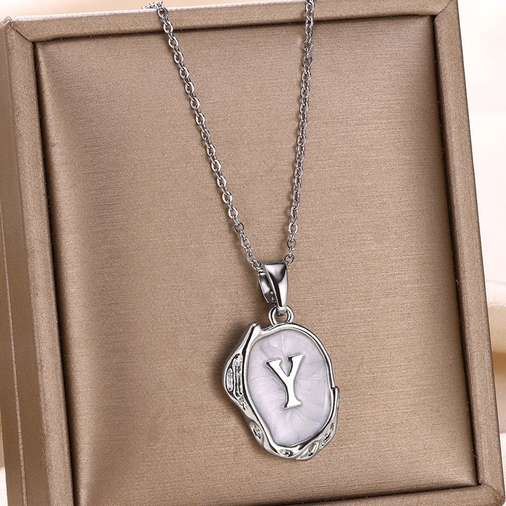 Deep Ocean Initial Necklace