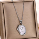Deep Ocean Initial Necklace