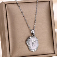 Deep Ocean Initial Necklace