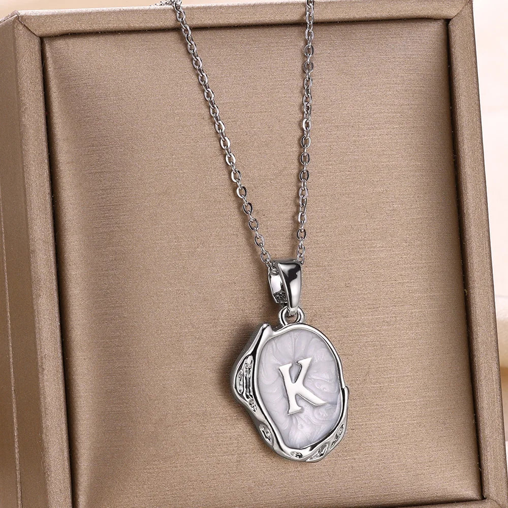 Deep Ocean Initial Necklace