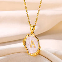 Deep Ocean Initial Necklace