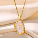 Deep Ocean Initial Necklace