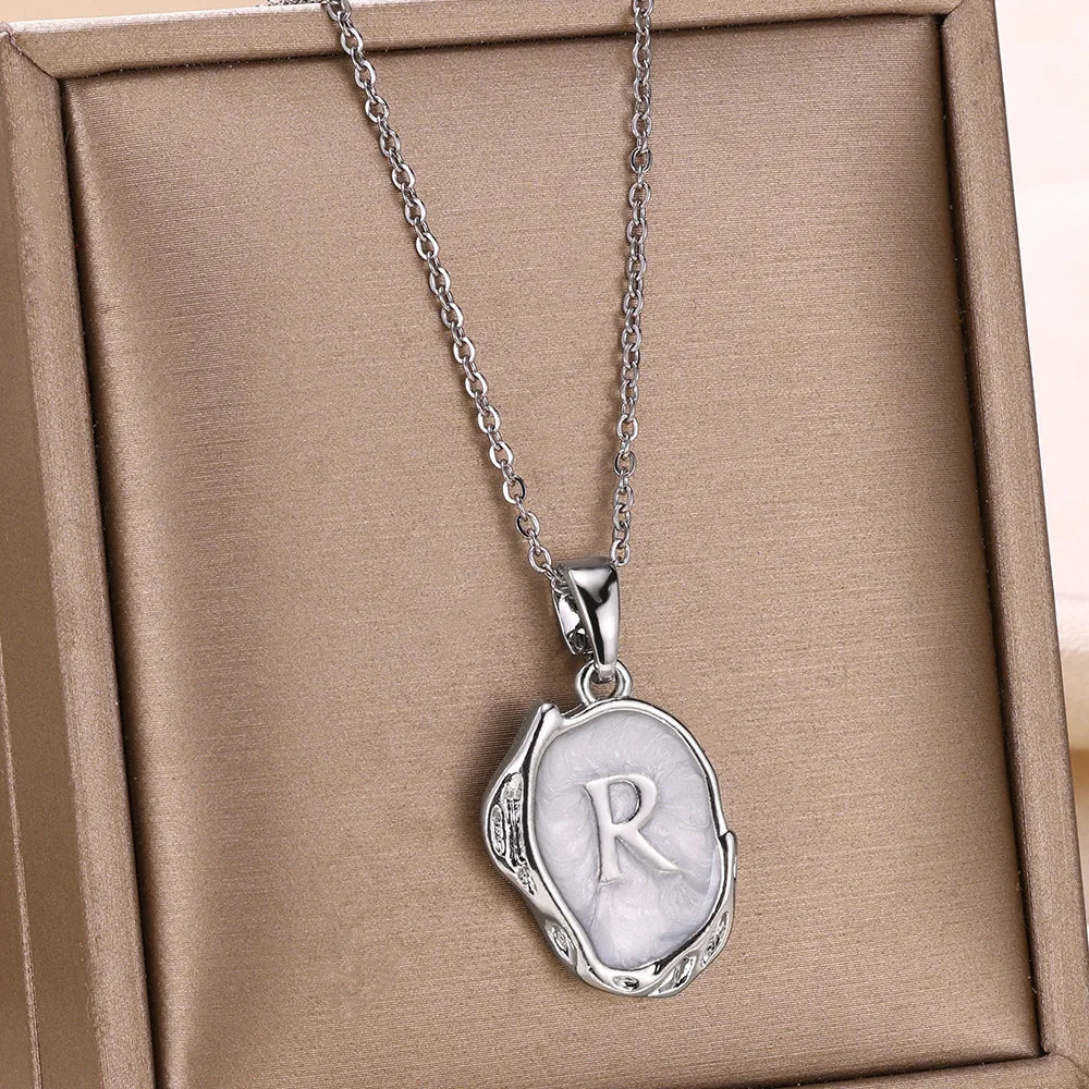 Deep Ocean Initial Necklace