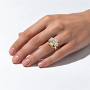 Rotating Corolla Ring — Four Sparkles in Perfect Harmony