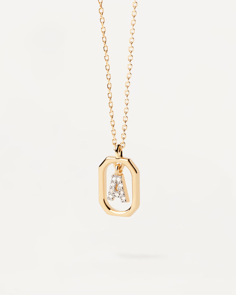 Gold-Finish A–Z Letter Pendant Necklace