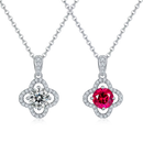 Moissanite and Ruby Necklace