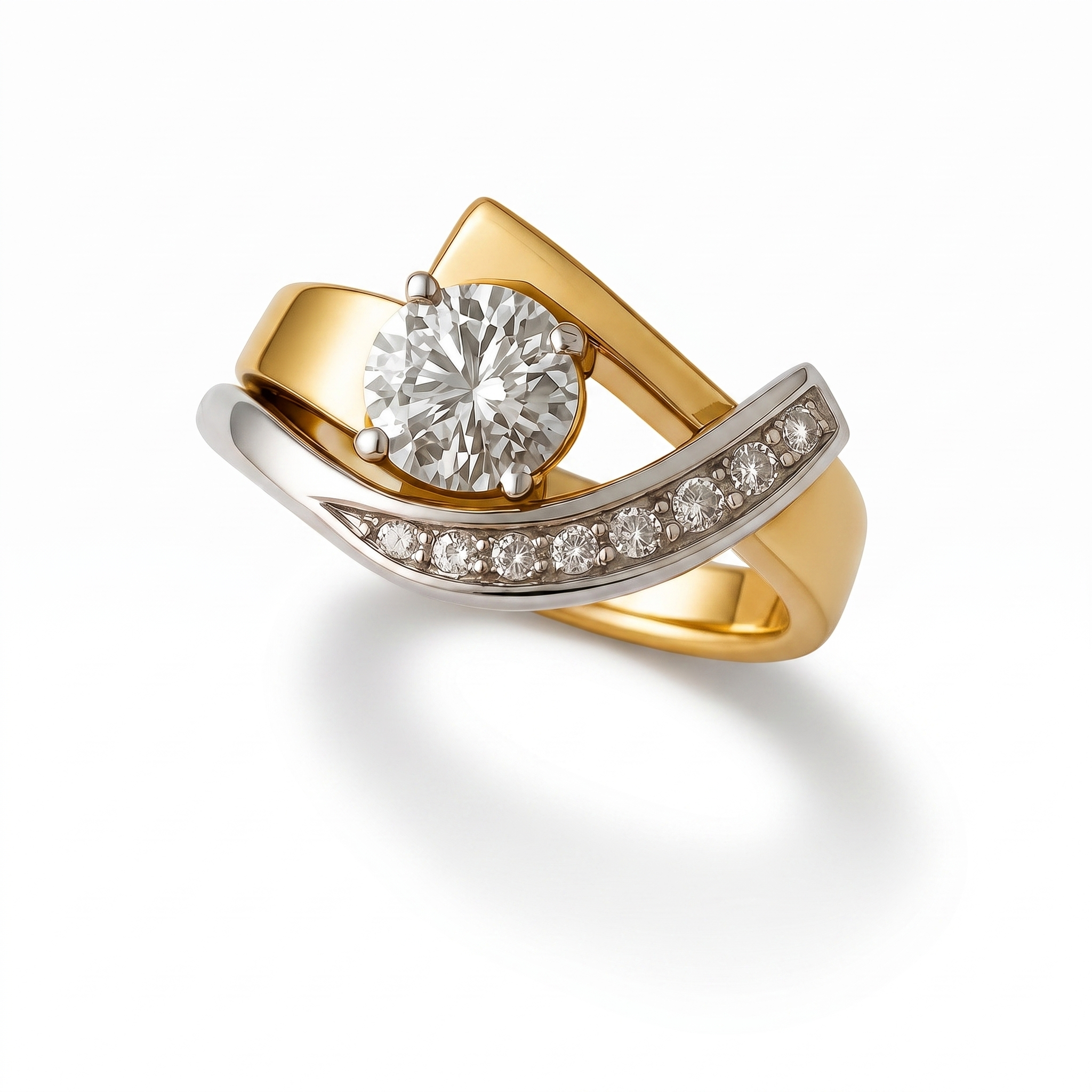 Artistic Dual Tone Ring