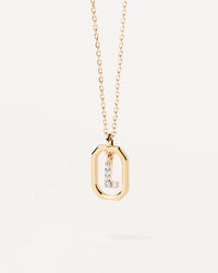 Gold-Finish A–Z Letter Pendant Necklace