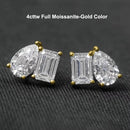 Emerald & Pear Moissanite Earrings
