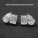 Emerald & Pear Moissanite Earrings