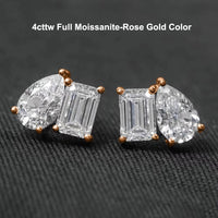 Emerald & Pear Moissanite Earrings