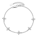 Four-Leaf Flower Zircon Bracelet