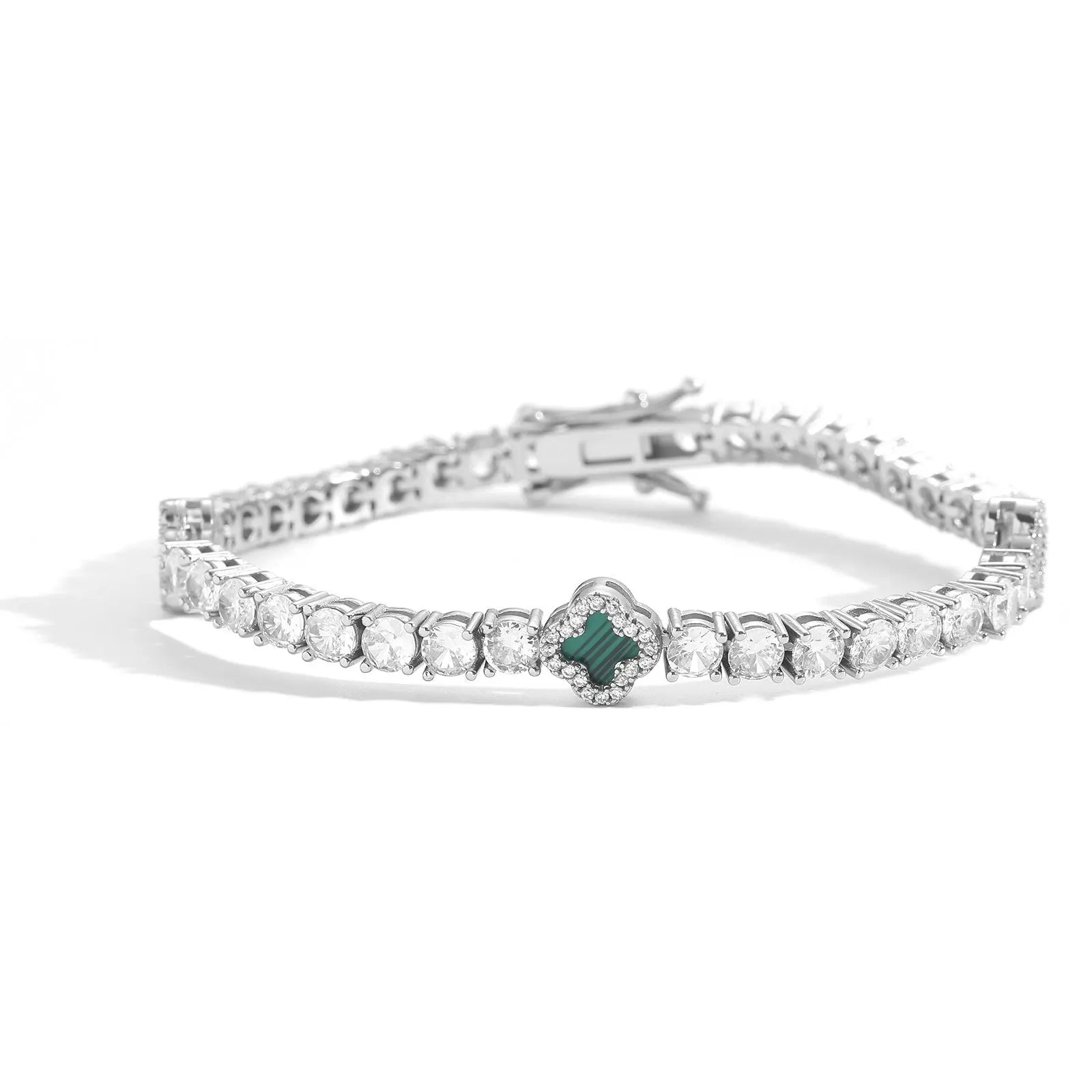 Four-Leaf Clover Tennis Bracelet