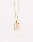 Gold-Finish A–Z Letter Pendant Necklace